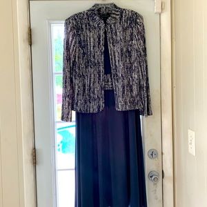 Jessica Howard dark gray sparkle dress with jacket
